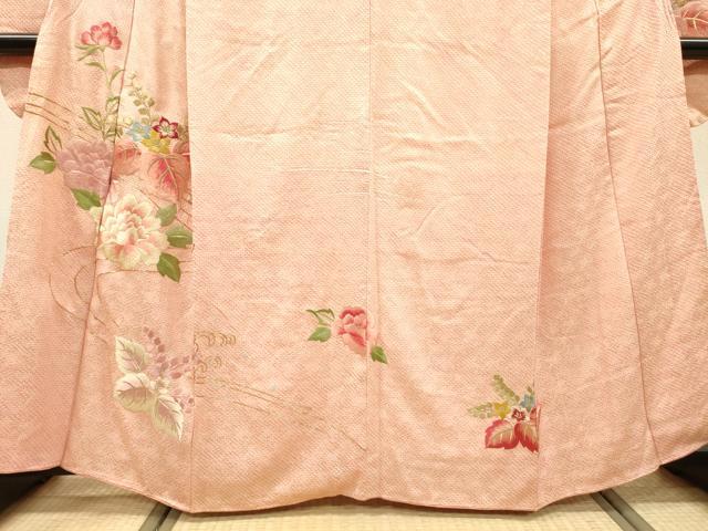 平和屋着物▼豪華振袖　総刺繍　駒刺繍　流水桐花文　金糸　正絹　逸品　DABJ7806fe