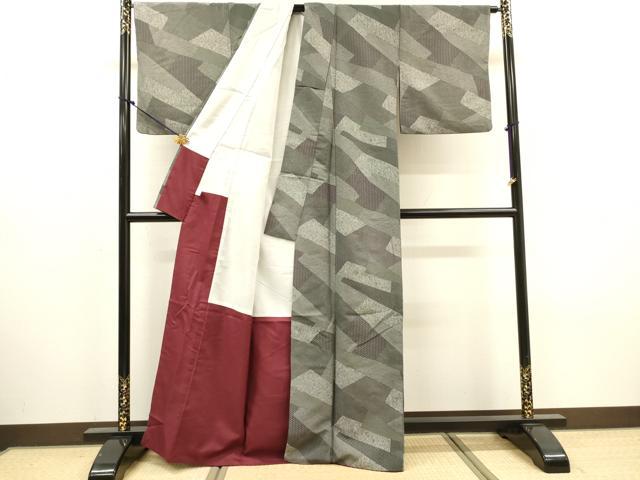 平和屋着物●江戸小紋　吉祥文様　洗える着物　DABJ7811fe