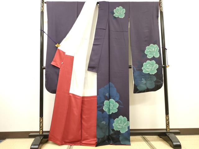 平和屋着物●豪華振袖　草花　銀彩　正絹　逸品　DABJ7815fe