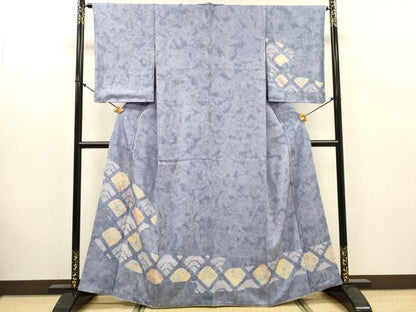 平和屋着物●訪問着　絞り　草花　正絹　逸品　未使用　DABJ7832fe