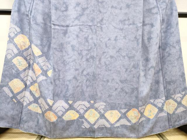 平和屋着物●訪問着　絞り　草花　正絹　逸品　未使用　DABJ7832fe