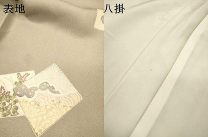 平和屋着物●上質な小紋　色紙花鳥文　正絹　逸品　DABJ7834fe