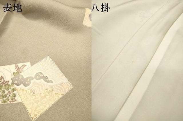 平和屋着物●上質な小紋　色紙花鳥文　正絹　逸品　DABJ7834fe