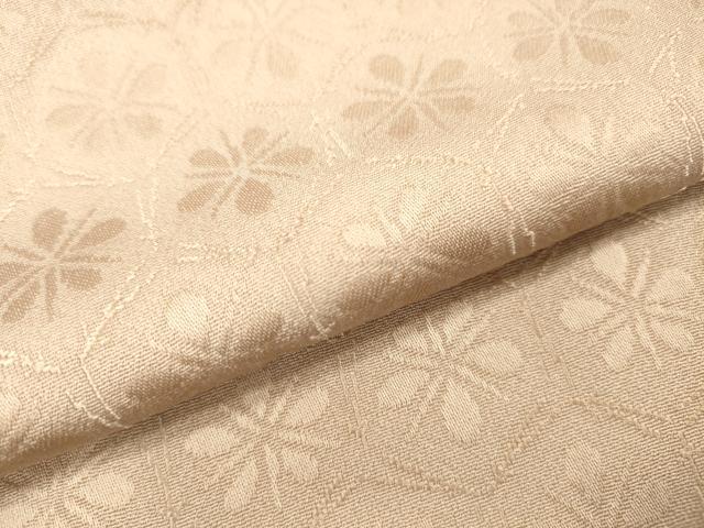 平和屋着物●上質な色無地　亀甲花地紋　灰梅色　ロング丈　正絹　逸品　DABJ7839fe