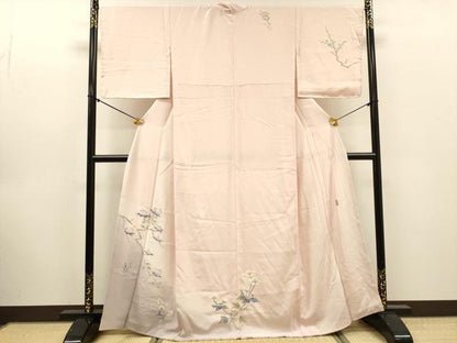 平和屋着物●本加賀友禅作家　牧野顕三　訪問着　枝花　暈し染め　正絹　逸品　DABJ7843fe