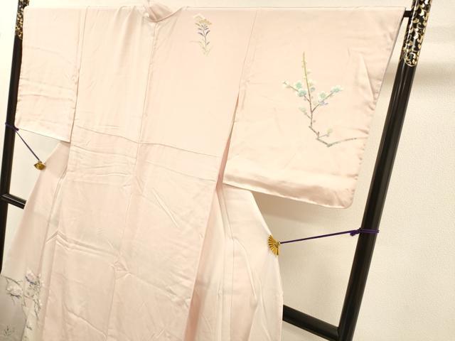 平和屋着物●本加賀友禅作家　牧野顕三　訪問着　枝花　暈し染め　正絹　逸品　DABJ7843fe