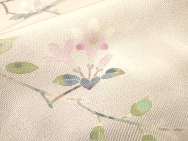 平和屋着物●本加賀友禅作家　牧野顕三　訪問着　枝花　暈し染め　正絹　逸品　DABJ7843fe