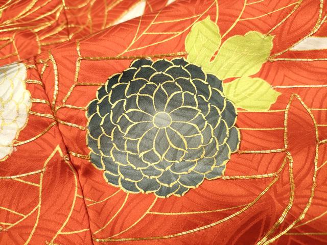 平和屋着物●豪華振袖　駒刺繍　乱菊　金彩　正絹　逸品　DABJ7845fe