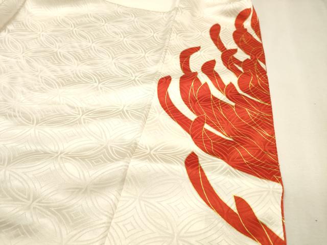 平和屋着物●豪華振袖　駒刺繍　乱菊　金彩　正絹　逸品　DABJ7845fe