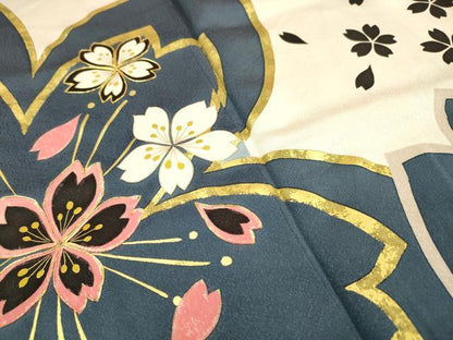 平和屋着物●豪華振袖　駒刺繍　舞桜　金彩　正絹　逸品　DABJ7849fe