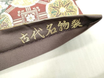 平和屋着物▼六通柄袋帯　唐織　古代名物裂　金糸　正絹　逸品　DABJ7947fe