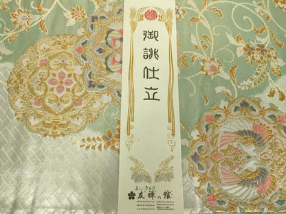 平和屋着物▼六通柄袋帯　唐織　宝相華鳥文　金銀糸　正絹　逸品　未使用　DABJ8041ps
