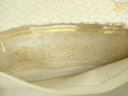 平和屋着物▼六通柄袋帯　唐織　宝相華鳥文　金銀糸　正絹　逸品　未使用　DABJ8041ps