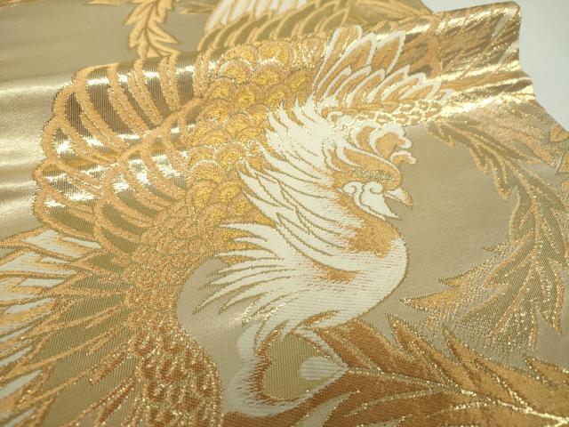 平和屋着物▼丸帯　几帳鳳凰花文　金糸　正絹　逸品　DABJ8050ps