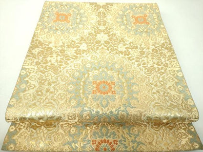 平和屋着物▼西陣　服部織物謹製　六通柄袋帯　オリエント更紗　金糸　正絹　逸品　DABJ8070ps