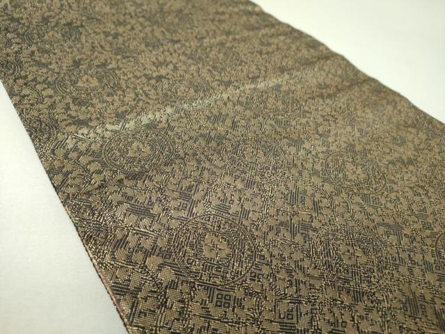 平和屋着物▼佐賀錦　両面　全通柄袋帯　彩華御車文　金糸　正絹　逸品　DABJ8071ps