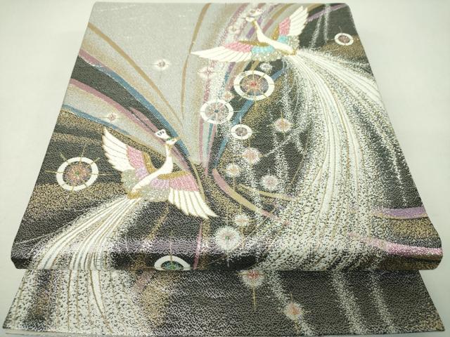 平和屋着物▼六通柄袋帯　鳳凰　金銀糸　鈴乃屋扱い　正絹　逸品　DABJ8138ps