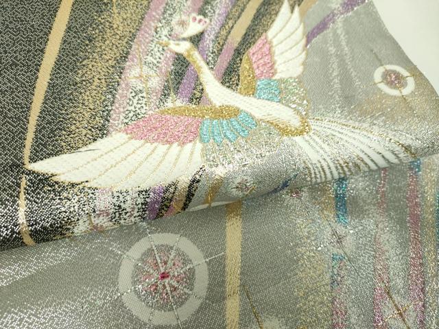 平和屋着物▼六通柄袋帯　鳳凰　金銀糸　鈴乃屋扱い　正絹　逸品　DABJ8138ps