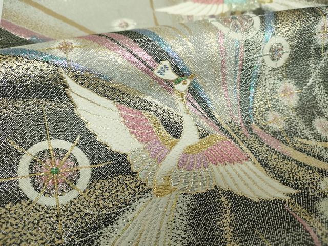 平和屋着物▼六通柄袋帯　鳳凰　金銀糸　鈴乃屋扱い　正絹　逸品　DABJ8138ps
