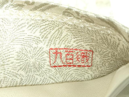 平和屋着物▼袋帯　プラチナ螺鈿　九百織　鳳凰花文　金銀糸　正絹　逸品　DABJ8169ps