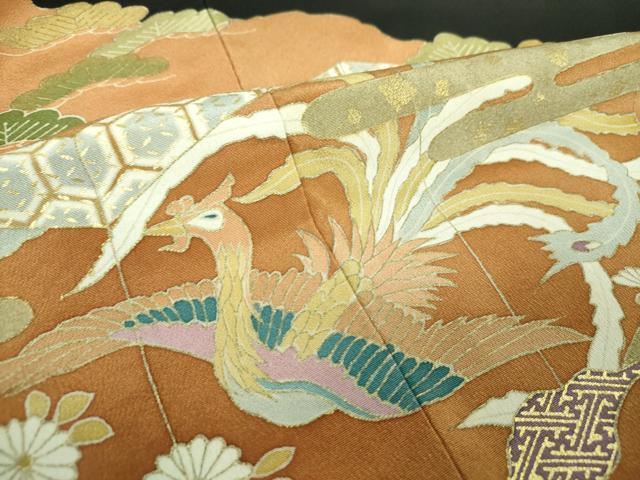 平和屋着物●豪華黒留袖　駒刺繍　花車鳳凰　金彩　伊勢丹扱い　正絹　逸品　DABJ8230ps