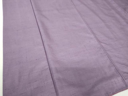 平和屋着物●上質な紬　色無地　鳩羽色　正絹　逸品　DABJ8238ps