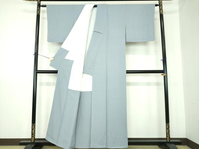平和屋着物●上質な色無地　霞地紋　秘色色　正絹　逸品　未使用　DABJ8240ps
