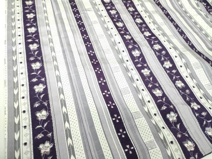 平和屋着物●上質な紬　花唐草間道　正絹　逸品　DABJ8244ps