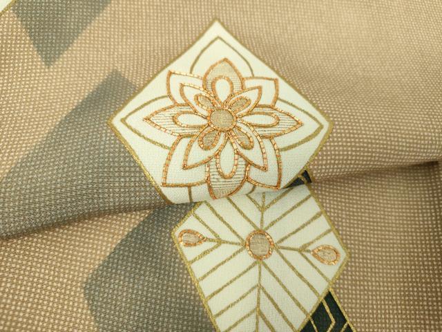 平和屋着物●訪問着　駒刺繍　花菱文　金彩　正絹　逸品　DABJ8248ps