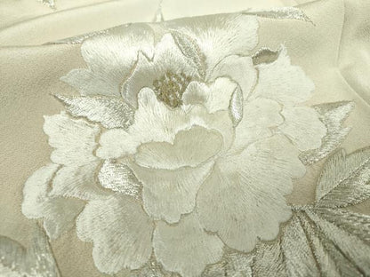 平和屋着物●豪華色留袖　総刺繍　牡丹文　金銀糸　正絹　逸品　DABJ8250ps