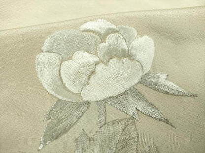 平和屋着物●豪華色留袖　総刺繍　牡丹文　金銀糸　正絹　逸品　DABJ8250ps