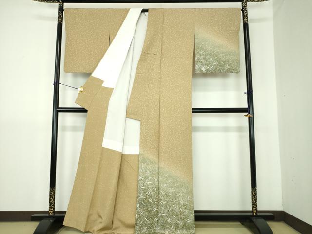 平和屋着物●訪問着　草葉文　暈し染め　正絹　逸品　DABJ8252ps