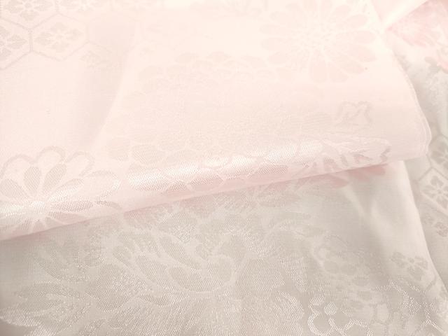 平和屋着物●振袖用長襦袢　無双仕立て　半衿刺繍　霞花地紋　洗える着物　DABJ8264ps