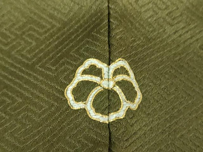 平和屋着物●訪問着　駒刺繍　花喰鳥　舞蝶更紗花文　金彩　正絹　逸品　DABJ8266ps