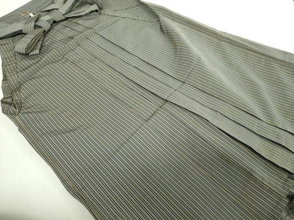平和屋着物●男性　行灯袴　縞　正絹　逸品　DABJ8270ps
