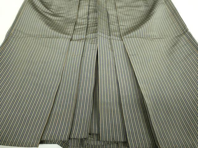 平和屋着物●男性　行灯袴　縞　正絹　逸品　DABJ8270ps