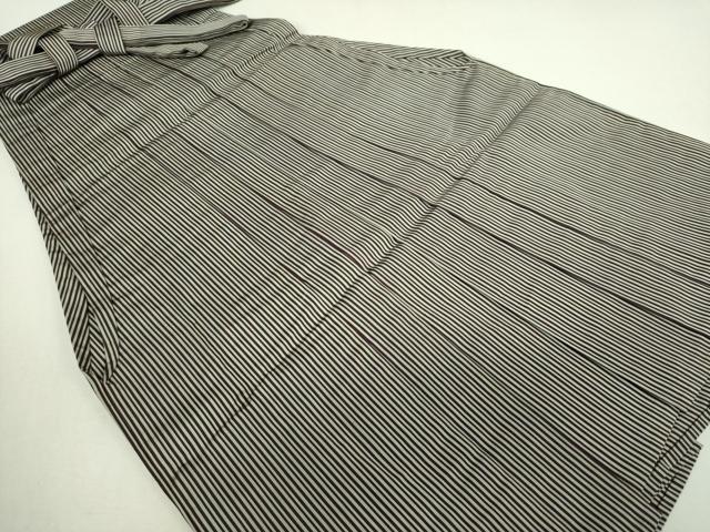 平和屋着物●男性　馬乗袴　縞　正絹　逸品　DABJ8271ps