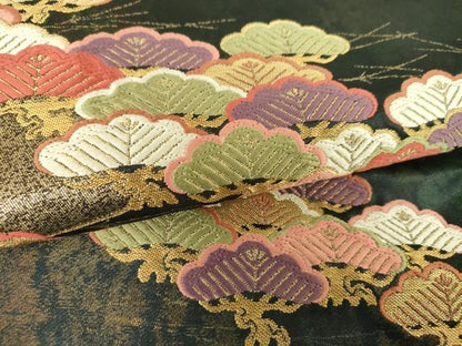 平和屋着物▼六通柄袋帯　唐織　松文　金糸　引箔　正絹　逸品　DABJ8296ps