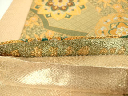 平和屋着物▼佐賀錦　六通柄袋帯　壽賀多錦　九百錦　金銀糸　正絹　逸品　DABJ8299ps