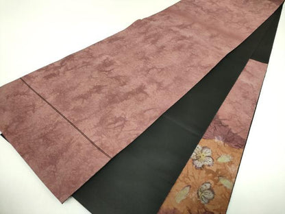 平和屋着物▼太鼓柄袋帯　紙布　舞桜　正絹　逸品　DABJ8314ps