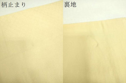 平和屋着物▼六通柄袋帯　正倉院扇面文　金糸　正絹　逸品　DABJ8324ps