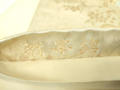 平和屋着物▼六通柄袋帯　瑞華錦　能衣彩菱文　金糸　引箔　正絹　逸品　DABJ8380ps