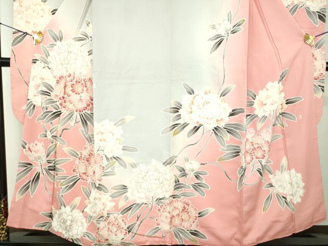 平和屋着物●豪華振袖　作家物　枝花文　暈し染め　金彩　正絹　逸品　DABJ8395ps