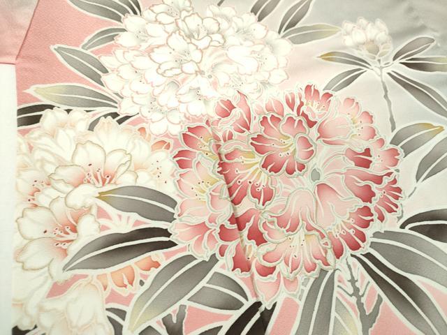 平和屋着物●豪華振袖　作家物　枝花文　暈し染め　金彩　正絹　逸品　DABJ8395ps