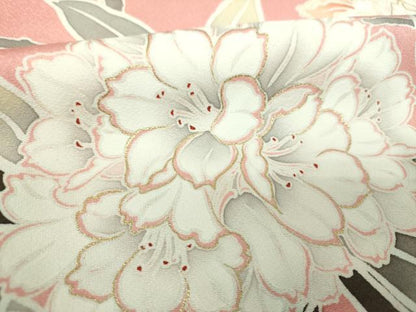 平和屋着物●豪華振袖　作家物　枝花文　暈し染め　金彩　正絹　逸品　DABJ8395ps