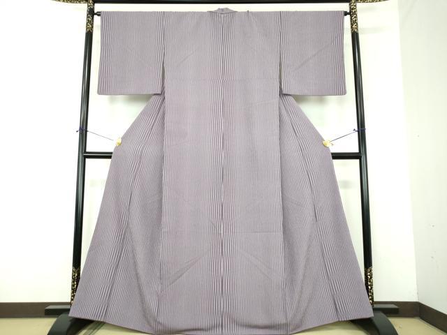 平和屋着物●洗える最高級着物　＜英＞はなぶさ謹製　小紋　変わり縞　逸品　DABJ8403ps