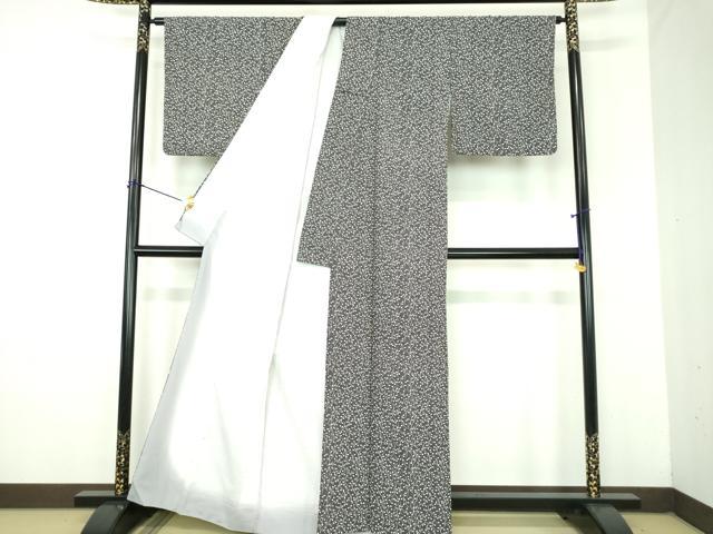 平和屋着物●江戸小紋　枝葉文　洗える着物　DABJ8404ps