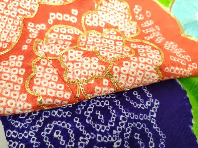 平和屋着物●豪華振袖　駒刺繍　絞り　吉祥花熨斗文　金彩　正絹　逸品　DABJ8405ps