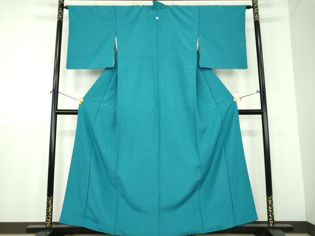 平和屋着物●色無地　花浅葱色　洗える着物　DABJ8406ps