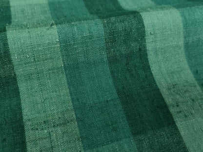 平和屋着物●上質な紬　格子　正絹　逸品　DABJ8409ps